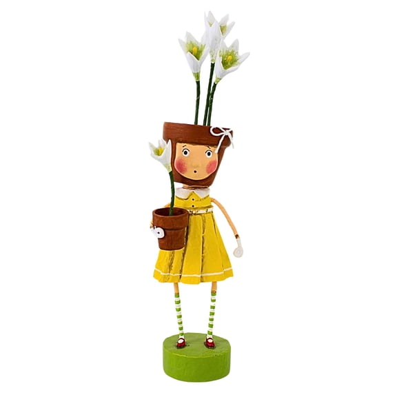 Lori Mitchell 9.25In Pot Head, Polyresin, Spring Flowers Planting 18006