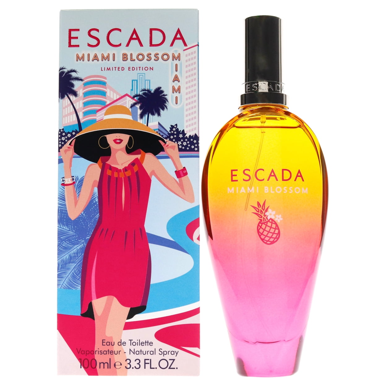 エスカーダ　MIAMI BLOSSOM 100ml オードトワレ　箱付き　香水 Escada Miami Blossom Perfume, Summer Flower Scent, Eau De Toilette
