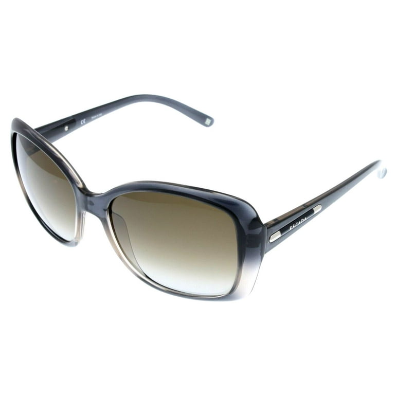 Escada Sunglasses Grey Women Rectangular SES 224M 0AG1 - Walmart.com