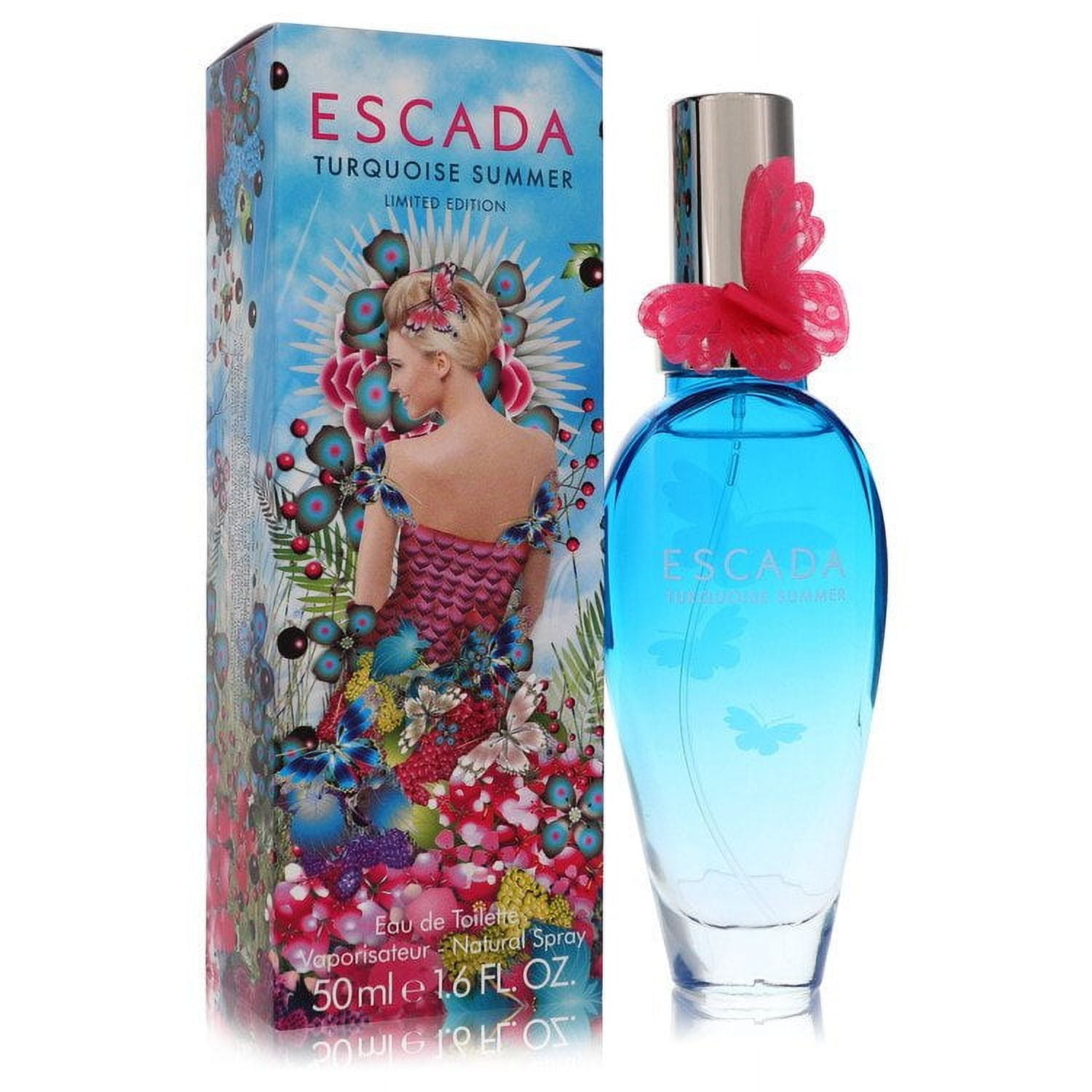 香水　ESCADA 100ml Escada Turquoise Summer Eau de Toilette Spray, 1.6 Fl Oz - Floral