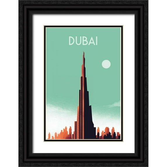 Escalante, Omar 11x14 Black Ornate Wood Framed with Double Matting Museum Art Print Titled - Dubai