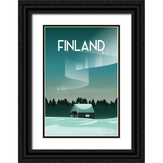 Escalante, Omar 11x14 Black Ornate Wood Framed with Double Matting Museum Art Print Titled - Finland I