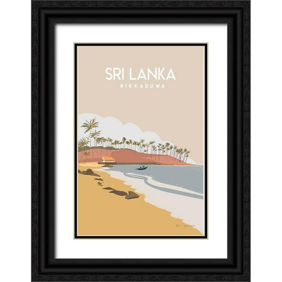 Escalante, Omar 11x14 Black Ornate Wood Framed with Double Matting Museum Art Print Titled - Sri Lanka