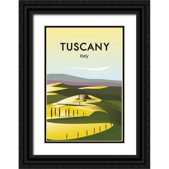 Escalante, Omar 11x14 Black Ornate Wood Framed with Double Matting Museum Art Print Titled - Tuscany