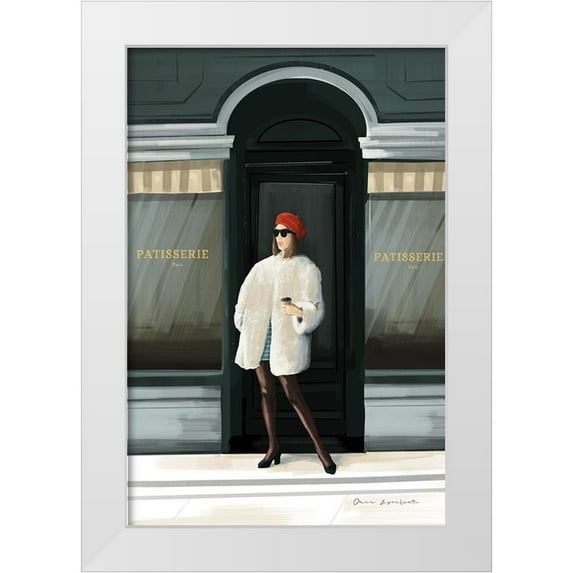 Escalante, Omar 11x14 White Modern Wood Framed Museum Art Print Titled - Girl in Paris