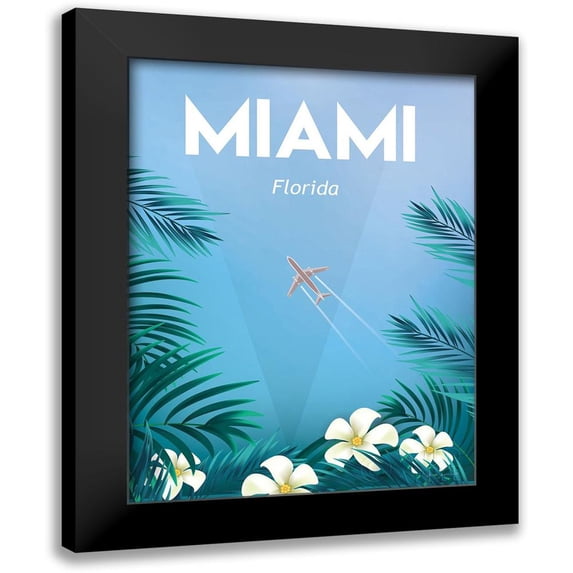 Escalante, Omar 12x14 Black Modern Framed Museum Art Print Titled - Miami