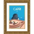 thumbnail image 1 of Escalante, Omar 13x18 Gold Ornate Wood Framed with Double Matting Museum Art Print Titled - Capri, 1 of 4