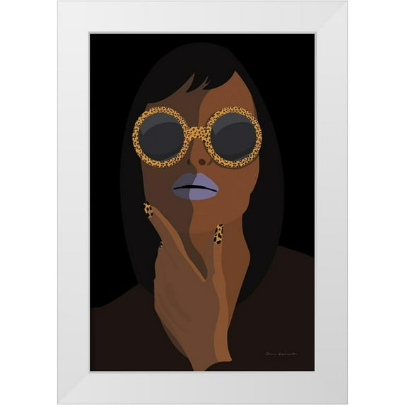 Escalante, Omar 13x18 White Modern Wood Framed Museum Art Print Titled - Accessorize II Peri Lips