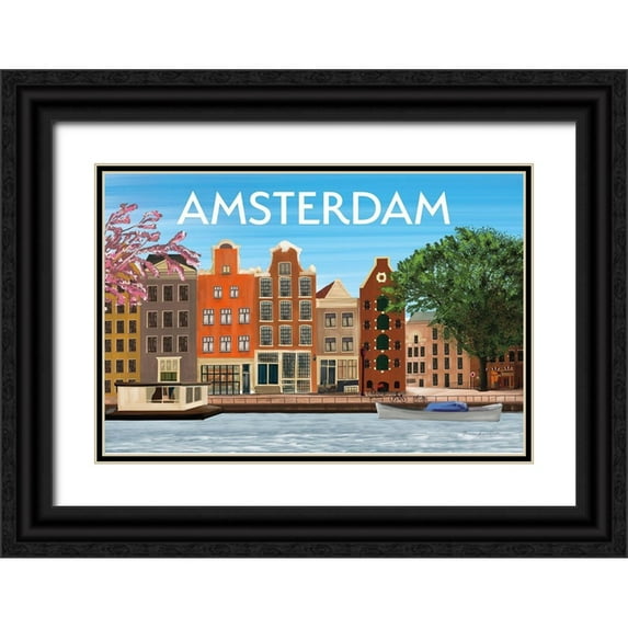 Escalante, Omar 14x11 Black Ornate Wood Framed with Double Matting Museum Art Print Titled - Amsterdam II