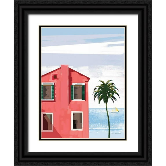 Escalante, Omar 15x18 Black Ornate Wood Framed with Double Matting Museum Art Print Titled - Las Palmas II