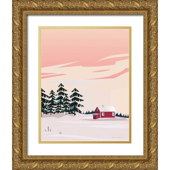 Escalante, Omar 15x18 Gold Ornate Wood Framed with Double Matting Museum Art Print Titled - Finland II No Words