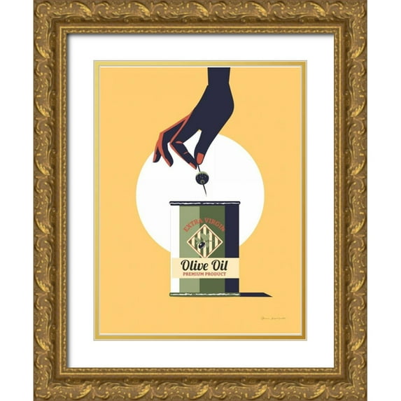 Escalante, Omar 15x18 Gold Ornate Wood Framed with Double Matting Museum Art Print Titled - Olive Oil