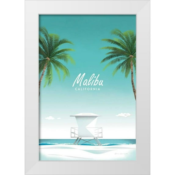 Escalante, Omar 17x24 White Modern Wood Framed Museum Art Print Titled - Malibu
