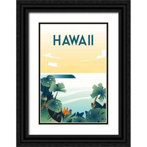 Escalante, Omar 23x32 Black Ornate Wood Framed with Double Matting Museum Art Print Titled - Hawaii