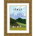 thumbnail image 1 of Escalante, Omar 23x32 Gold Ornate Wood Framed with Double Matting Museum Art Print Titled - Italian Alps, 1 of 4