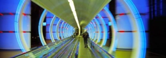 Escalator Las Vegas Nevada USA Canvas Art - Panoramic Images (36 x 13)