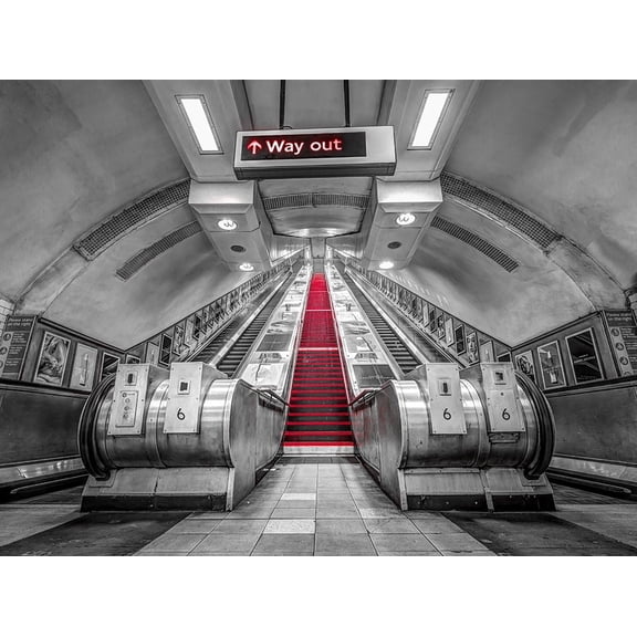 Escalators-London Underground Poster Print by Assaf Frank (36 x 24) # AF20190826028XC01P2