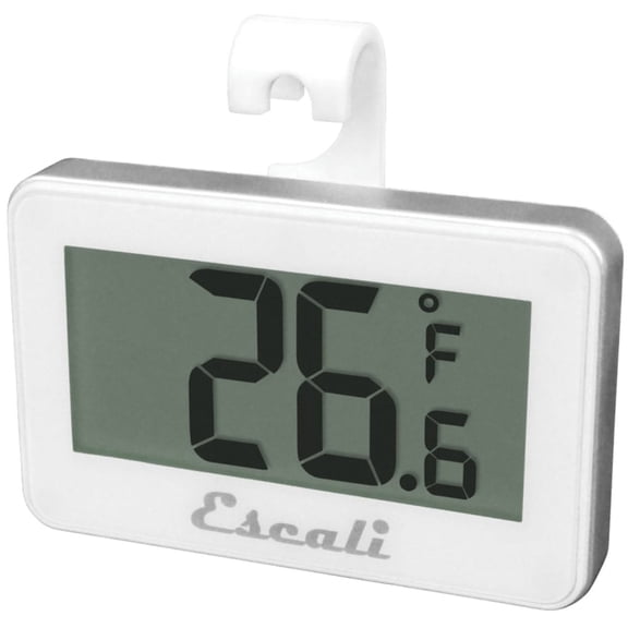 Escali DHF1 Large LCD Digital Display Refrigerator/Freezer Thermometer, -4/80F Degree Range, White