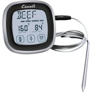 Escali DHR1-B Digital Touch Screen Stainless Steel Probe Thermometer & Timer, Black
