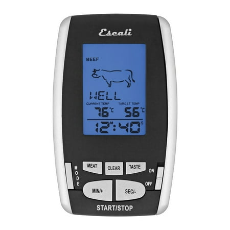 Escali - Wireless Remote Thermometer & Timer - Black