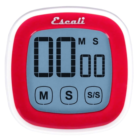 Escali DR3-R Touch Screen LCD Display Digital Timer, Red