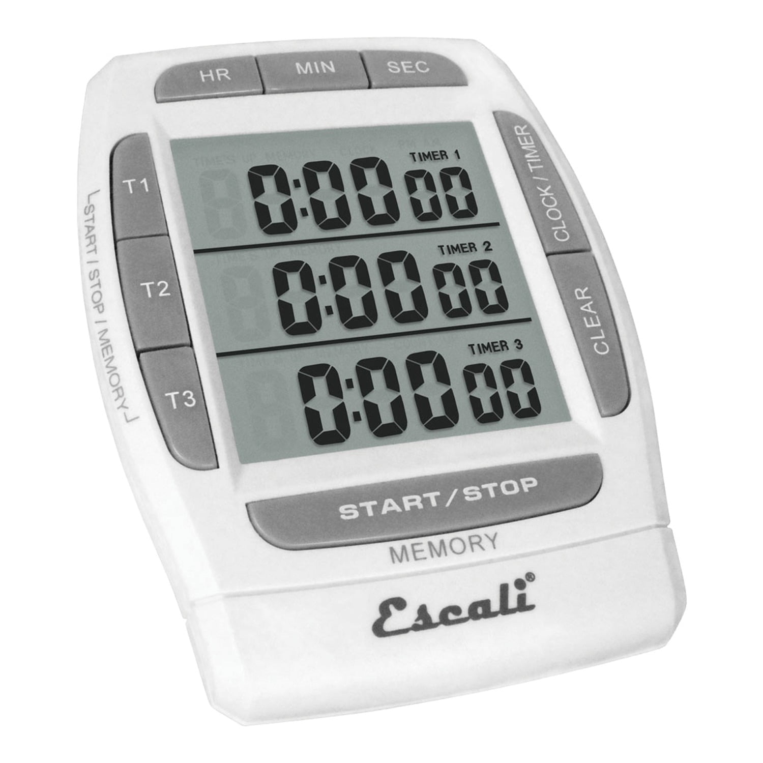 Escali DR5 Triple Event, Digital Timer, LCD Display, White