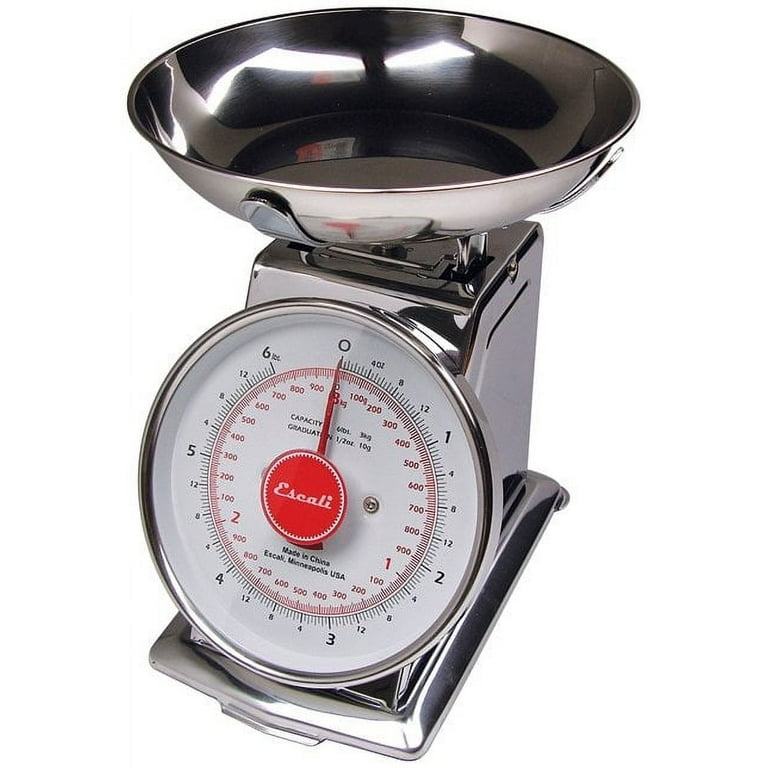 Precise Portions Analog Food Scale - Stainless Steel, Removable Bowl, Tare  Funct