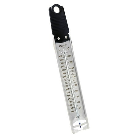 Escali Deep Fry Stainless Steel Paddle Candy Thermometer, Heat Resistant Handle, and Hand-Free Clip, Temperature Indications