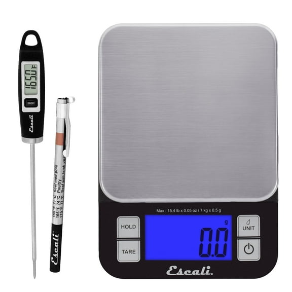 Escali Kitchen Scale and Thermometer Kit (SQ157B, DH1-B)
