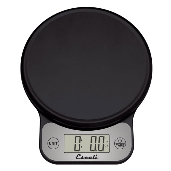 Escali Telero Digital Food Scale, Multi-Functional Kitchen Scale, Precise Weight Measuring and Portion Control, 7.62 x 6.1 x 1.28 inches, Black (T136)