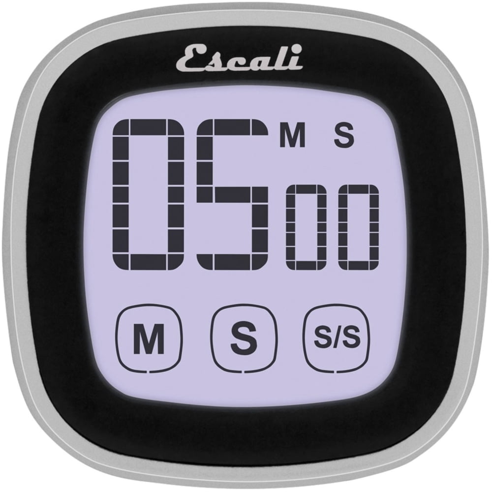 Escali Black Touch Screen Digital Kitchen Timer