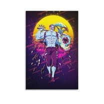 Escanor Nanatzu No Taizai Poster Picture Print Wall Art Poster Painting Canvas Posters Artworks Gift Room Aesthetic 12x18inch(30x45cm)