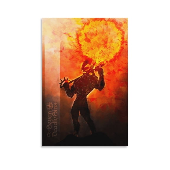 Escanor - Seven Deadly Sins Poster Canvas Art Poster and Wall Art Picture Print Modern Family bedroom Decor Posters 12x18inch(30x45cm)