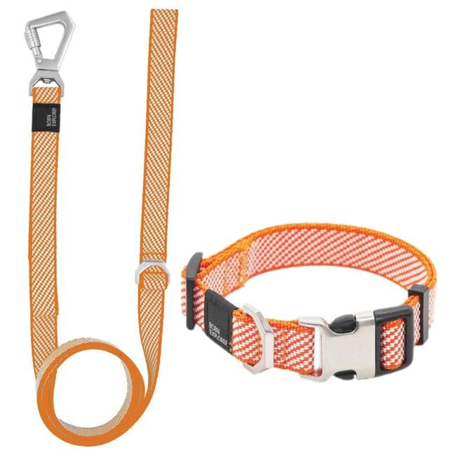 Escapade Outdoor Series 2-in-1 Convertible Dog Leash & Collar, Orange - Large