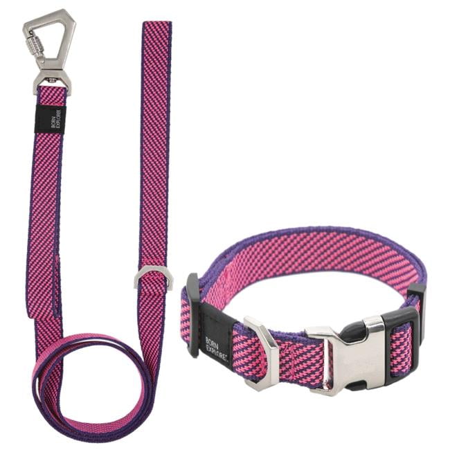 Escapade Outdoor Series 2-in-1 Convertible Dog Leash & Collar, Pink - Medium