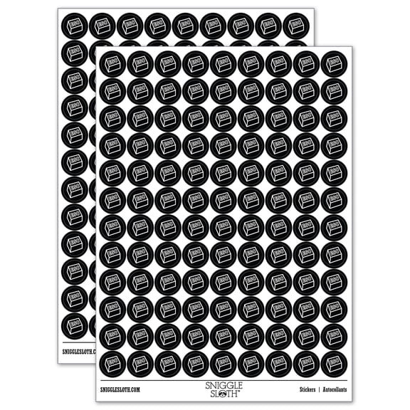 Escape Button Computer Keyboard Funny 200+ Round Stickers - Black - Gloss Finish - 0.50" Size