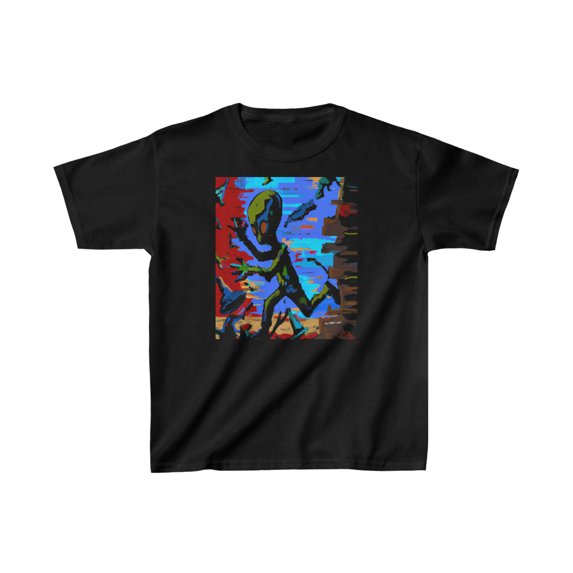 Escape Crash Site by KxMx Lane Kids Heavy Cotton™ Abstract Art Design Tshirt