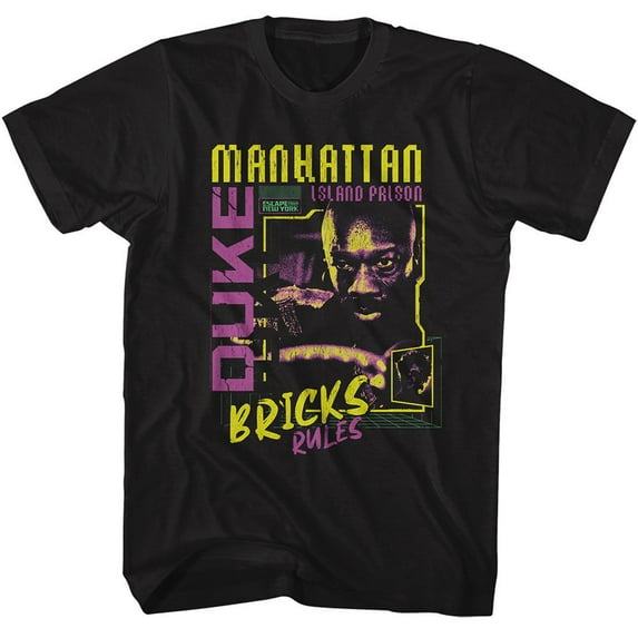Escape From New York Escape Bricks Rules Island Prison Black Adult T-Shirt 4Xlt