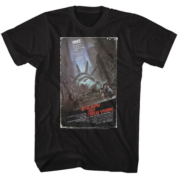 Escape From New York Home Video Black Adult T-Shirt