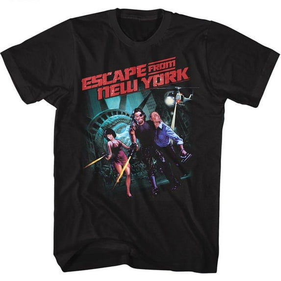 Escape From New York Running Escape Black Adult T-Shirt 2Xlt
