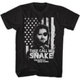 thumbnail image 1 of Escape From New York Snake Flag Black Adult T-Shirt, 1 of 2
