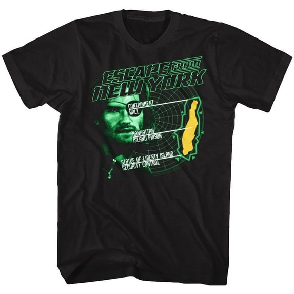 Escape From New York Radar Snake Black Adult T-Shirt 5Xl