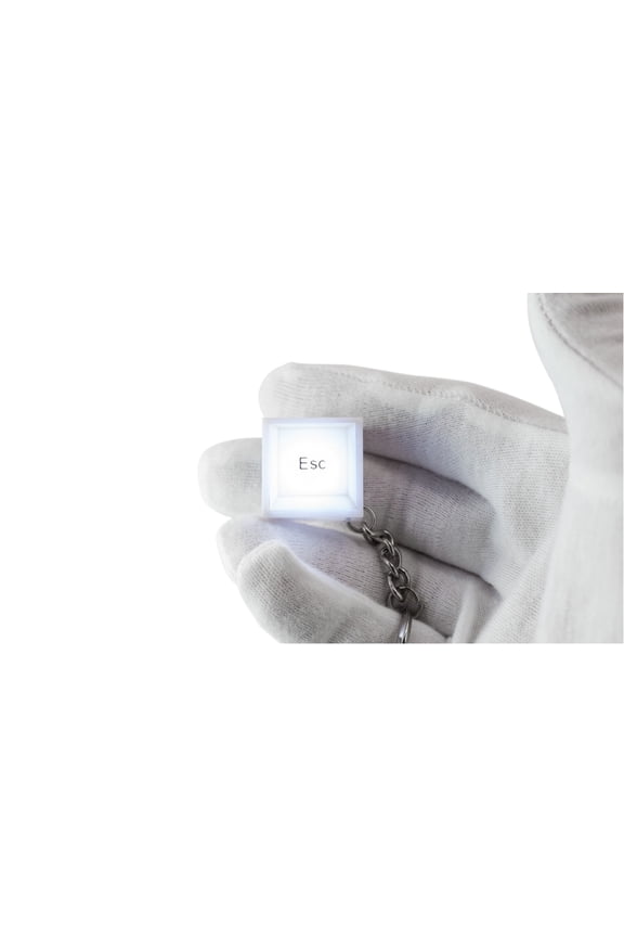 Escape Keyboard with Untarnished Keychain with Modern LED Lit
