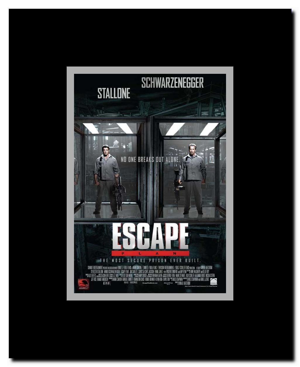 Escape Plan Framed Movie Poster