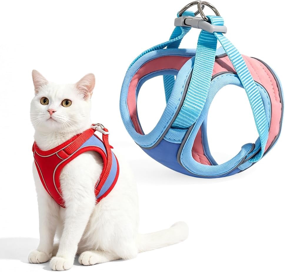 Escape Proof Cat Harness Leash Set Adjustable Reflective for Cats Rabbits Small Dogs