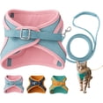 thumbnail image 1 of Escape-Proof Cat Harness and Leash Set, Soft Breathable Mesh Vest Style Cat Harness, Adjustable Step-In Cat Harness for Walking, Easy Wear Outdoor Harness for Small Medium Cats, 1 of 7