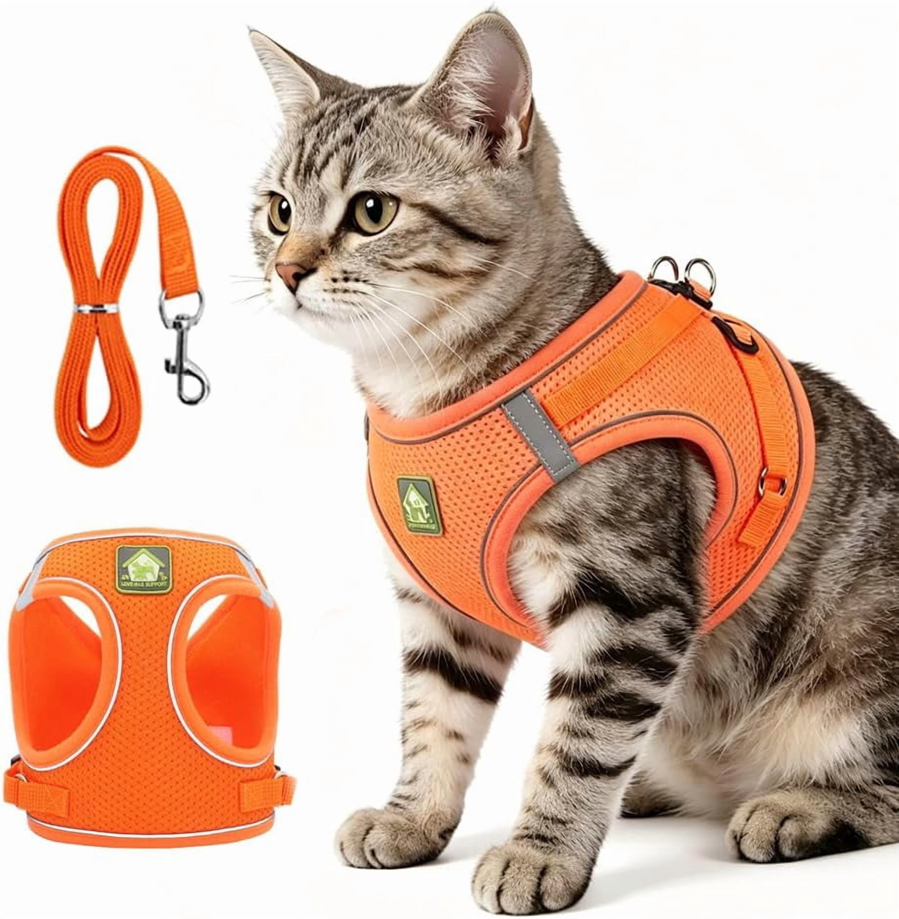 Escape Proof Cat Harness and Leash Set, Adjustable, Breathable, Reflective, for Cats