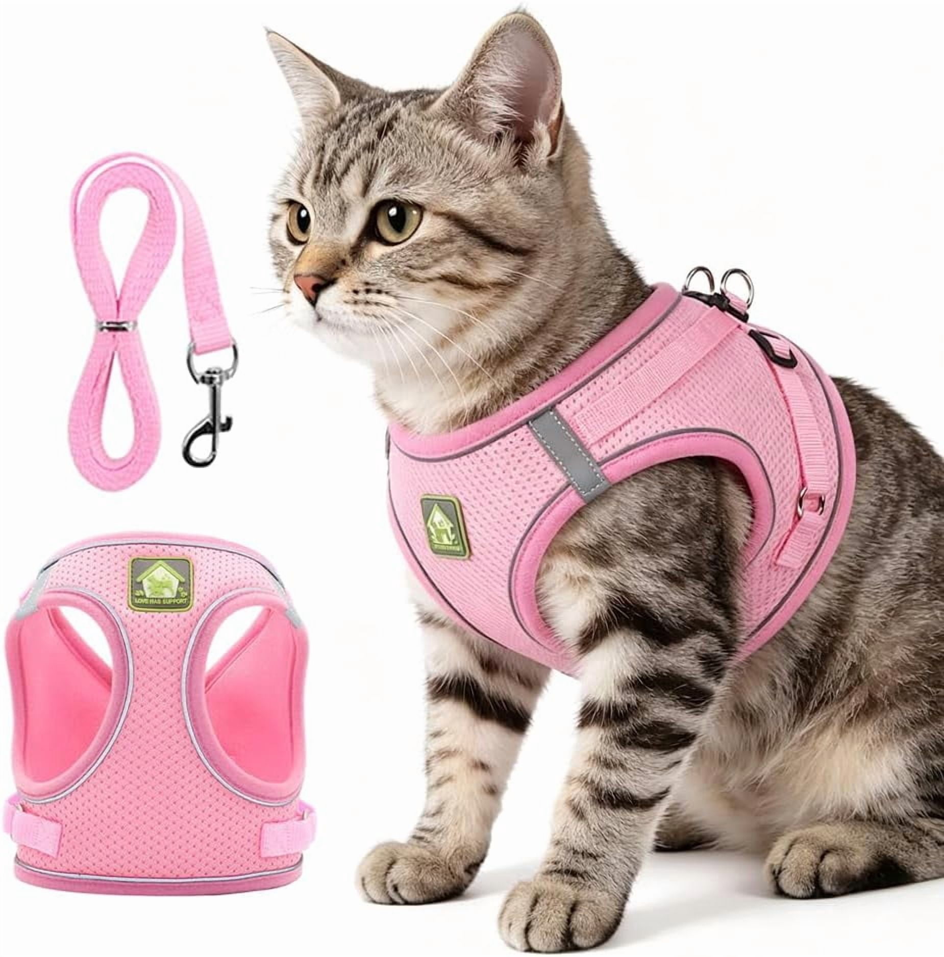 Escape Proof Cat Harness and Leash Set, Adjustable, Breathable, Reflective, for Cats