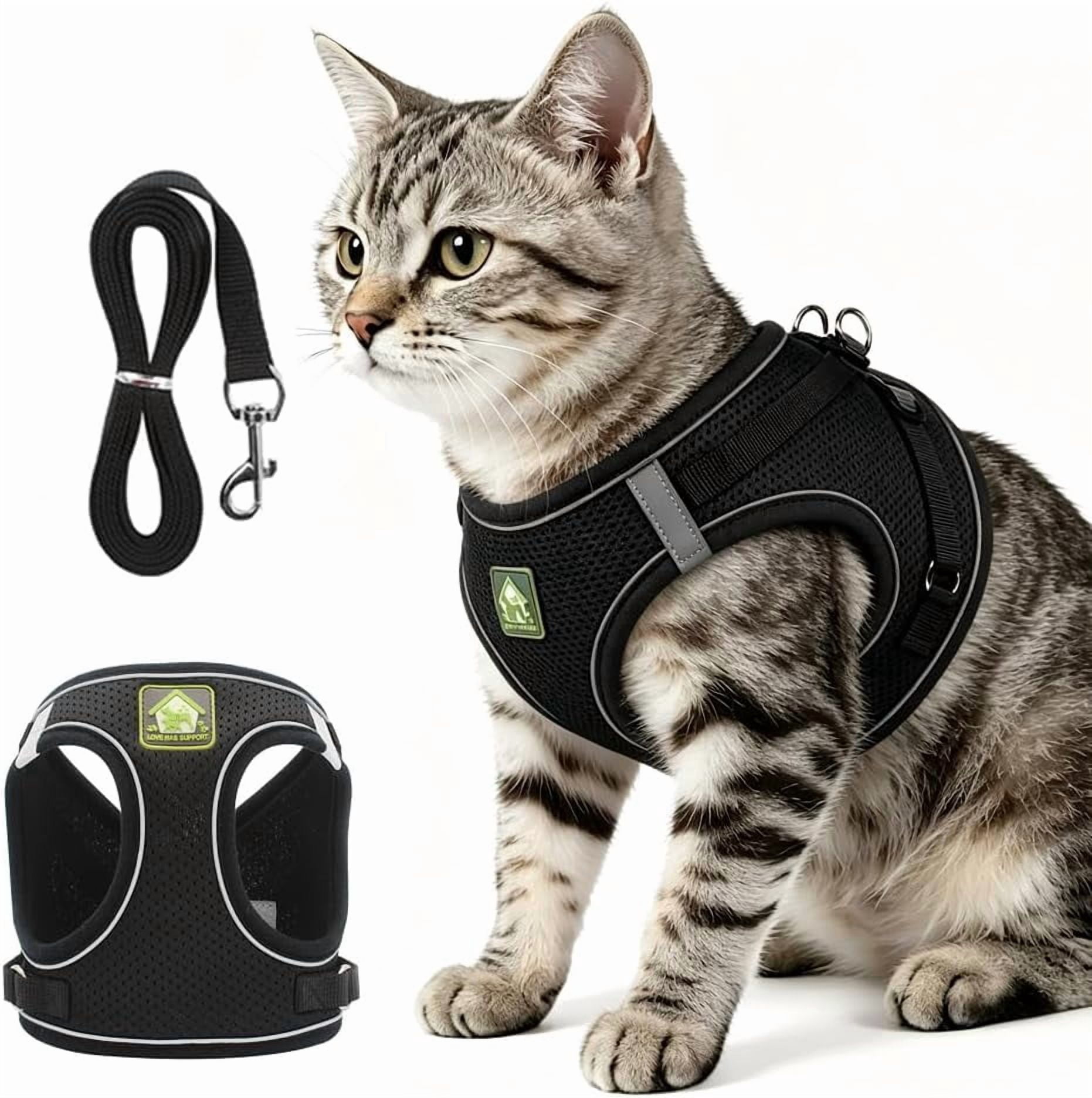Escape Proof Cat Harness and Leash Set, Adjustable, Breathable, Reflective, for Cats