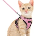 thumbnail image 1 of Escape-Proof Cat & Small Dog Harness Vest, Adjustable Breathable Mesh with Leash, Pink Floral Design for Walking, Travel, Comfort Fit, 1 of 6